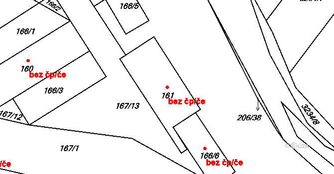 Velká nad Veličkou 44786727 na parcele st. 161 v KÚ Velká nad Veličkou, Katastrální mapa