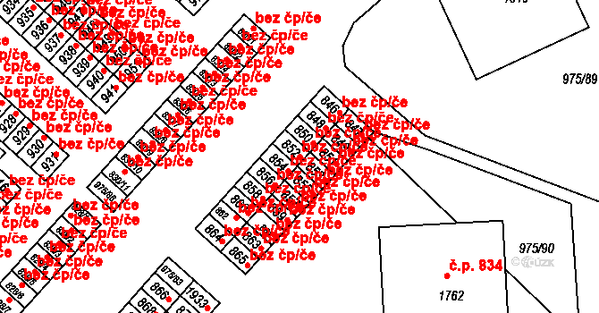Votice 45428727 na parcele st. 852 v KÚ Votice, Katastrální mapa