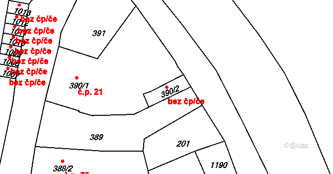 Broumov 46429727 na parcele st. 390/2 v KÚ Broumov, Katastrální mapa