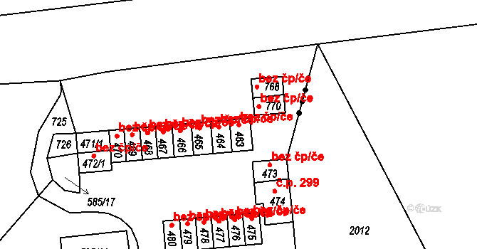 Loučovice 48252727 na parcele st. 463 v KÚ Loučovice, Katastrální mapa