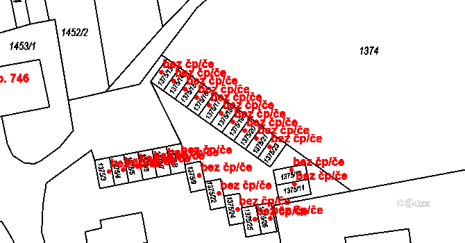 Jemnice 50299727 na parcele st. 1375/19 v KÚ Jemnice, Katastrální mapa