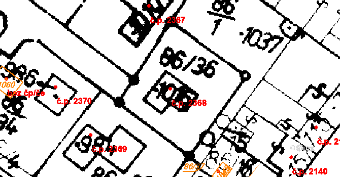 Podlusky 2368, Roudnice nad Labem na parcele st. 1016 v KÚ Podlusky, Katastrální mapa