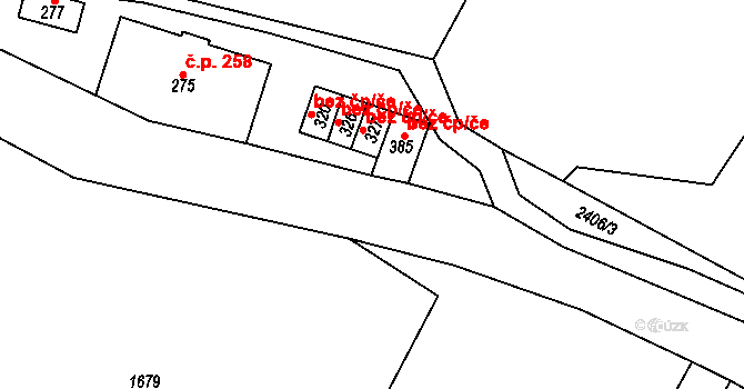 Horní Brusnice 39003728 na parcele st. 326 v KÚ Horní Brusnice, Katastrální mapa