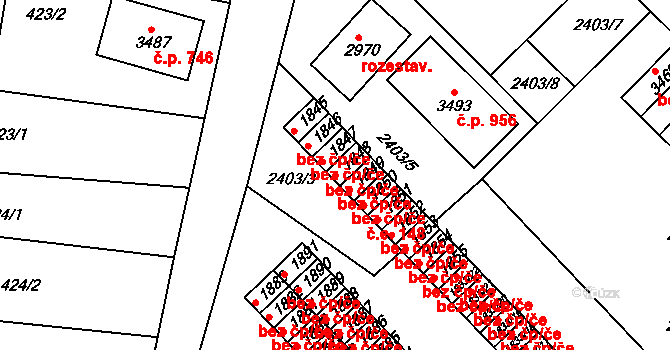 Nový Bydžov 40304728 na parcele st. 1848 v KÚ Nový Bydžov, Katastrální mapa