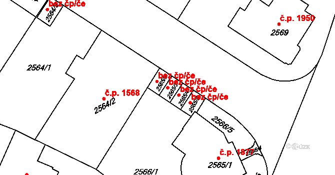 Praha 40414728 na parcele st. 2565/3 v KÚ Smíchov, Katastrální mapa