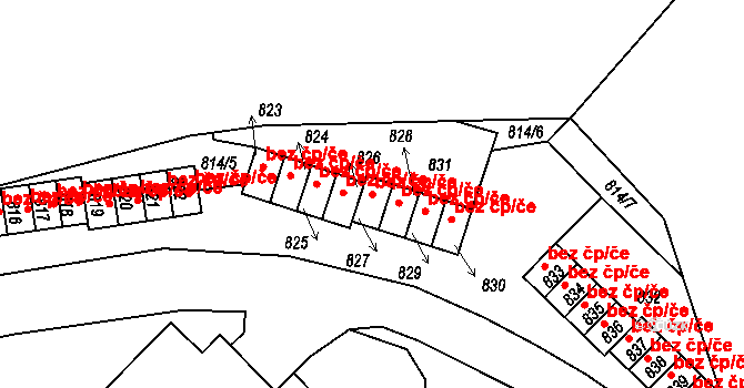 Komárov 40582728 na parcele st. 827 v KÚ Komárov u Hořovic, Katastrální mapa