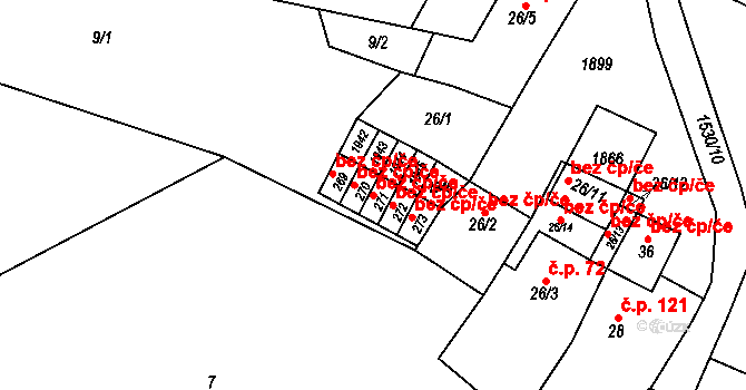 Vilémov 40883728 na parcele st. 271 v KÚ Vilémov u Litovle, Katastrální mapa