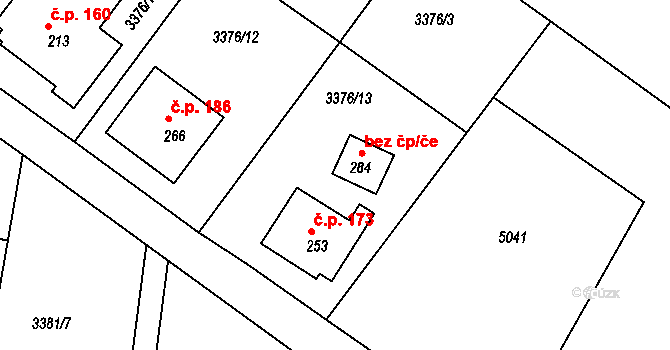 Borotín 41444728 na parcele st. 284 v KÚ Borotín u Boskovic, Katastrální mapa