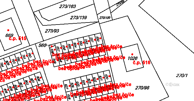 Třemošnice 43307728 na parcele st. 542 v KÚ Třemošnice nad Doubravou, Katastrální mapa