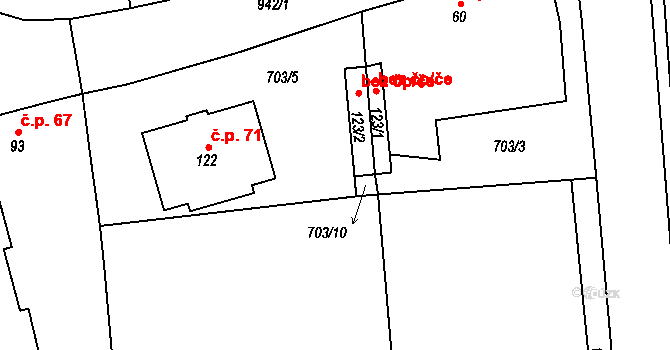 Kolešov 44418728 na parcele st. 123/2 v KÚ Kolešov, Katastrální mapa
