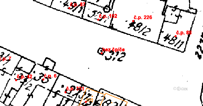 Luleč 45888728 na parcele st. 312 v KÚ Luleč, Katastrální mapa