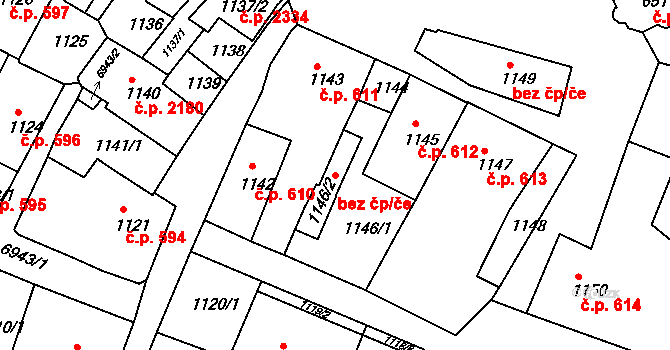 Boskovice 49412728 na parcele st. 1146/2 v KÚ Boskovice, Katastrální mapa