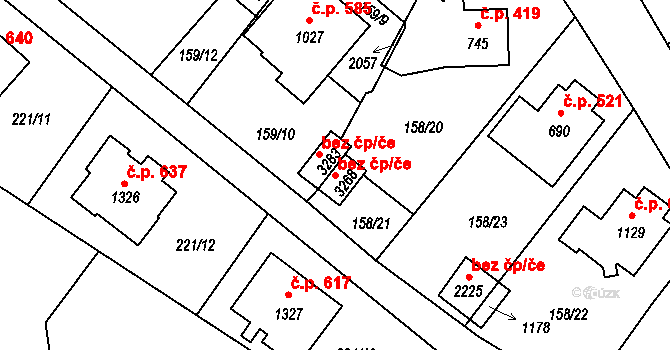 Mariánské Lázně 83652728 na parcele st. 3268 v KÚ Úšovice, Katastrální mapa