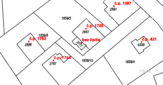 Náchod 97874728 na parcele st. 3771 v KÚ Náchod, Katastrální mapa