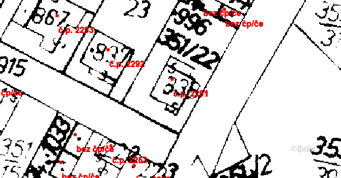 Podlusky 2291, Roudnice nad Labem na parcele st. 838 v KÚ Podlusky, Katastrální mapa