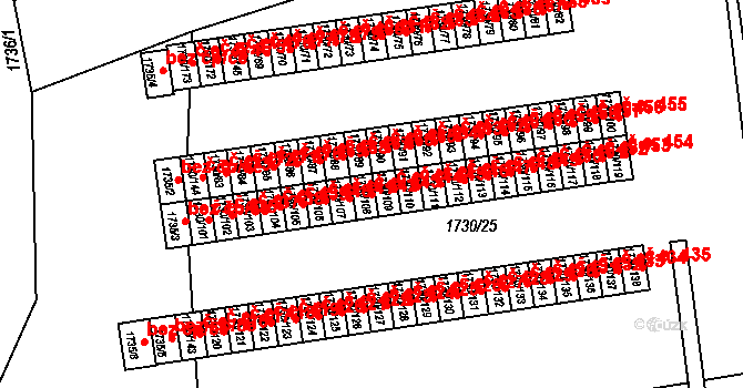 Miřetice u Klášterce nad Ohří 443, Klášterec nad Ohří na parcele st. 1730/108 v KÚ Miřetice u Klášterce nad Ohří, Katastrální mapa