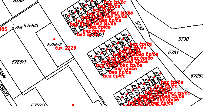 Žďár nad Sázavou 40758729 na parcele st. 5788 v KÚ Město Žďár, Katastrální mapa