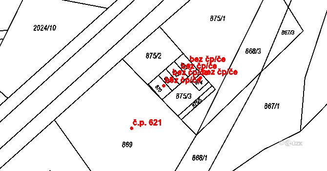 Velká Bystřice 40897729 na parcele st. 870 v KÚ Velká Bystřice, Katastrální mapa