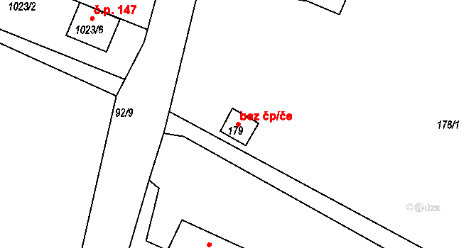 Ostrata 41209729 na parcele st. 179 v KÚ Ostrata, Katastrální mapa