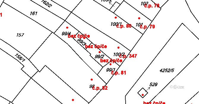 Kardašova Řečice 41360729 na parcele st. 99/2 v KÚ Kardašova Řečice, Katastrální mapa