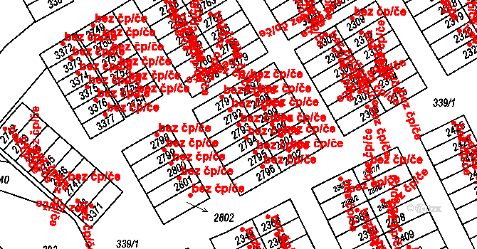 Třinec 41823729 na parcele st. 2793 v KÚ Lyžbice, Katastrální mapa