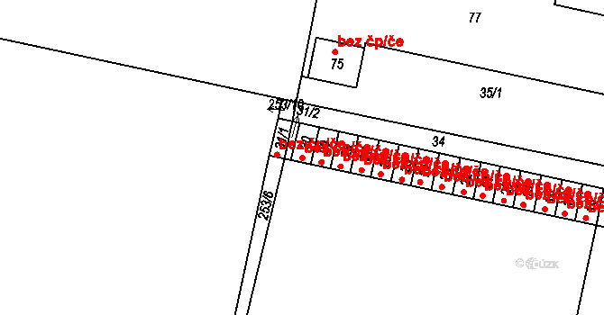 Hořín 42581729 na parcele st. 30 v KÚ Brozánky, Katastrální mapa