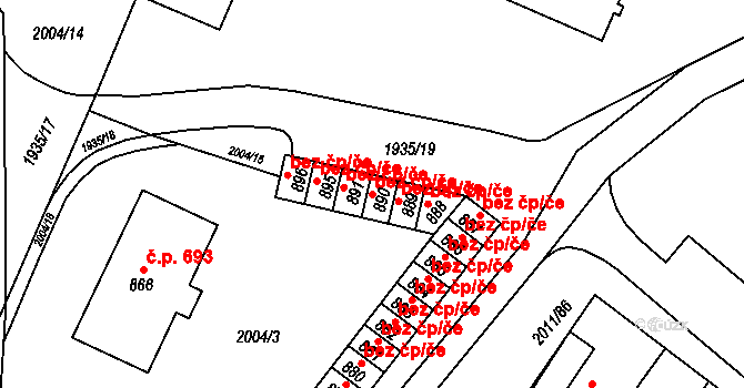 Rtyně v Podkrkonoší 42691729 na parcele st. 890 v KÚ Rtyně v Podkrkonoší, Katastrální mapa