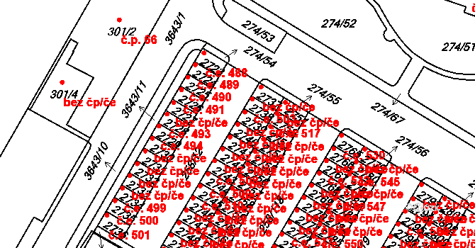 Rakovník 44438729 na parcele st. 2740 v KÚ Rakovník, Katastrální mapa
