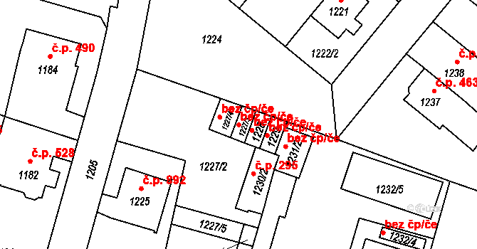 Mohelnice 44913729 na parcele st. 1227/3 v KÚ Mohelnice, Katastrální mapa