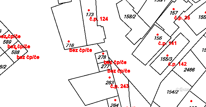Křepice 46643729 na parcele st. 278 v KÚ Křepice u Hustopečí, Katastrální mapa