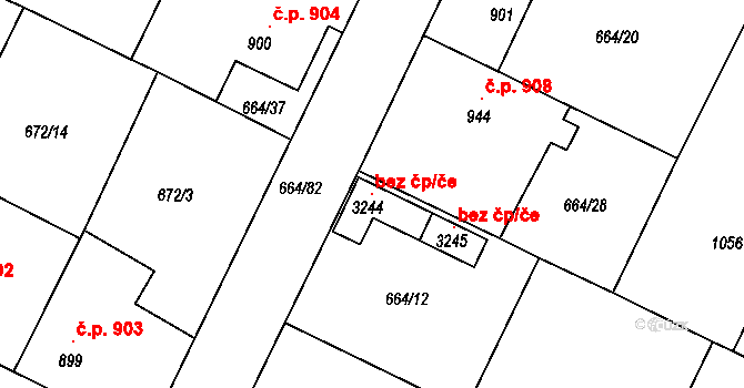 Bělá pod Bezdězem 146912730 na parcele st. 3244 v KÚ Bělá pod Bezdězem, Katastrální mapa