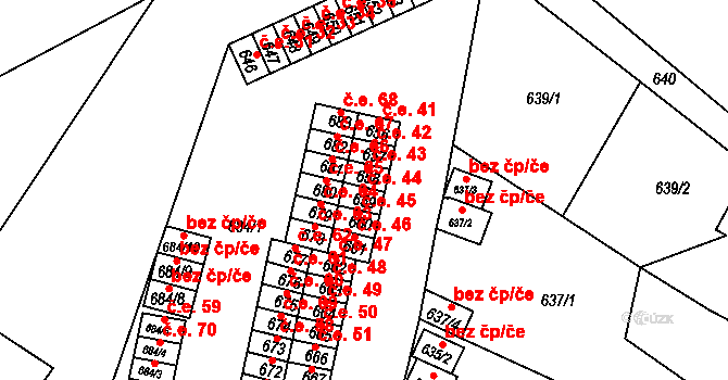 Miřetice u Klášterce nad Ohří 44, Klášterec nad Ohří na parcele st. 659 v KÚ Miřetice u Klášterce nad Ohří, Katastrální mapa