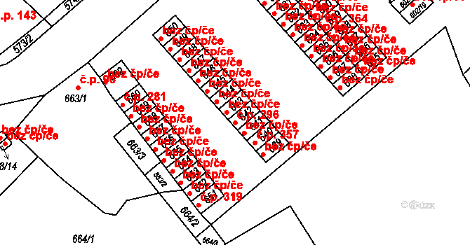 Přerov VI-Újezdec 296, Přerov na parcele st. 642 v KÚ Újezdec u Přerova, Katastrální mapa