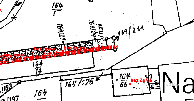 Dobšice 1064 na parcele st. 164/34 v KÚ Dobšice u Znojma, Katastrální mapa