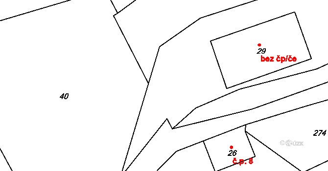 Sušice 39187730 na parcele st. 30 v KÚ Nuzerov, Katastrální mapa