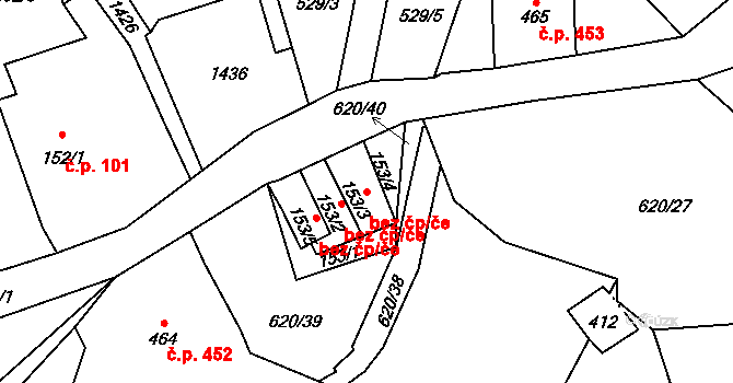 Janov nad Nisou 42004730 na parcele st. 153/3 v KÚ Janov nad Nisou, Katastrální mapa