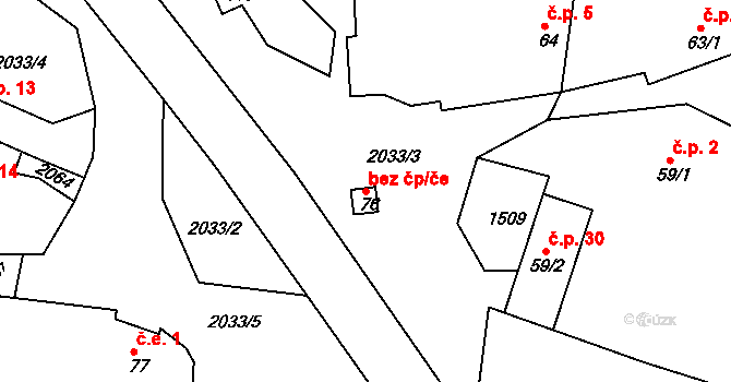 Neveklov 50272730 na parcele st. 76 v KÚ Blažim nad Vltavou, Katastrální mapa