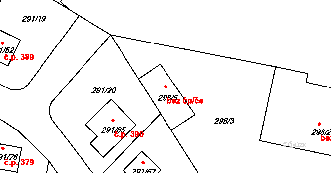 Oldřišov 90611730 na parcele st. 298/5 v KÚ Oldřišov, Katastrální mapa