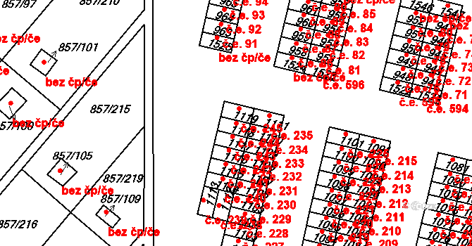 Řetenice 244, Teplice na parcele st. 1118 v KÚ Teplice-Řetenice, Katastrální mapa