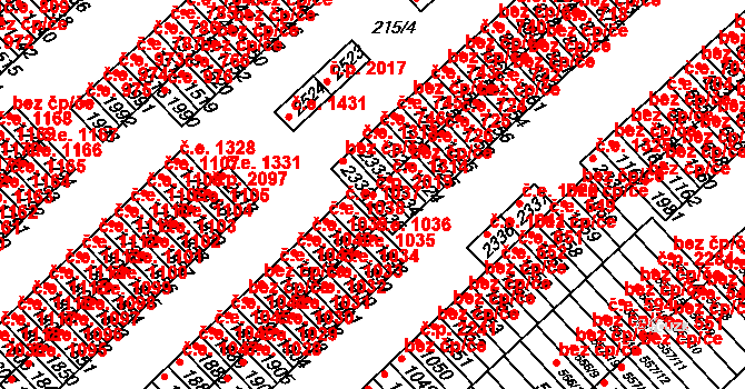 Sezimovo Ústí 2019 na parcele st. 2335 v KÚ Sezimovo Ústí, Katastrální mapa