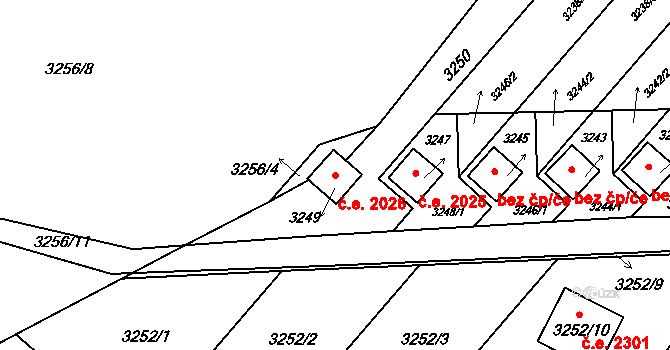 Horní Těrlicko 2026, Těrlicko na parcele st. 3249 v KÚ Horní Těrlicko, Katastrální mapa