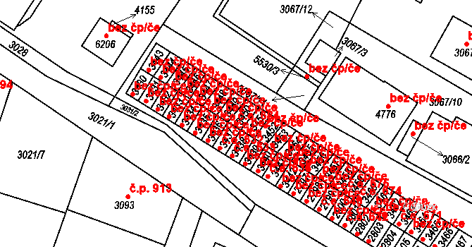 Havlíčkův Brod 684 na parcele st. 3450 v KÚ Havlíčkův Brod, Katastrální mapa