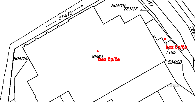 Chotěšov 39983731 na parcele st. 869/1 v KÚ Chotěšov, Katastrální mapa