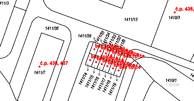 Soběslav 43369731 na parcele st. 1411/35 v KÚ Soběslav, Katastrální mapa