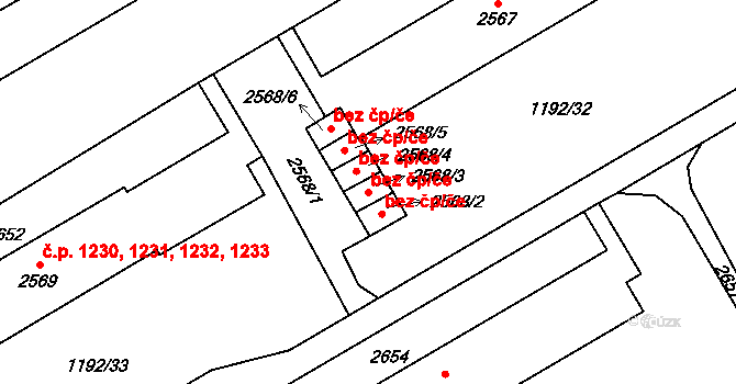 Beroun 43517731 na parcele st. 2568/3 v KÚ Beroun, Katastrální mapa