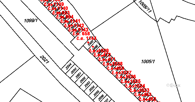 Náchod 471 na parcele st. 2467 v KÚ Náchod, Katastrální mapa