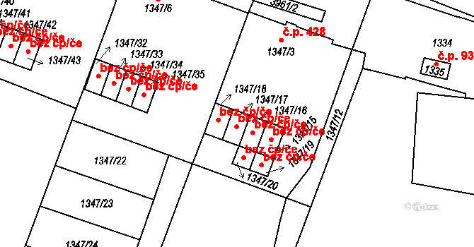 Soběslav 47715731 na parcele st. 1347/17 v KÚ Soběslav, Katastrální mapa
