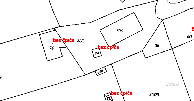 Babice 97658731 na parcele st. 350 v KÚ Babice u Lesonic, Katastrální mapa