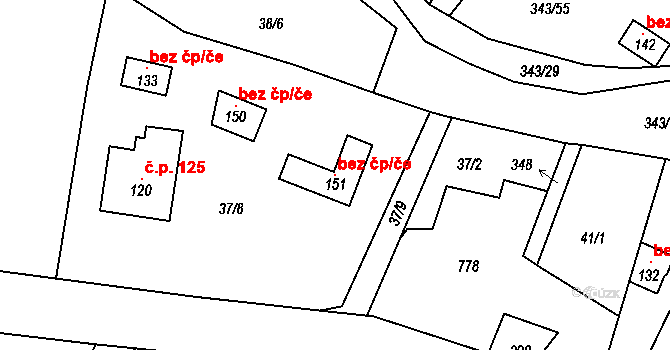 Ždírec nad Doubravou 105626732 na parcele st. 151 v KÚ Nový Studenec, Katastrální mapa