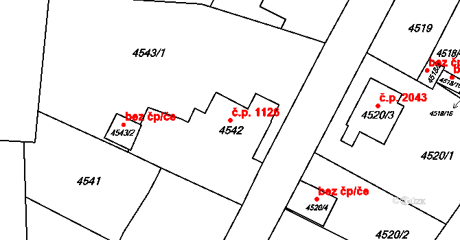 Česká Lípa 1126 na parcele st. 4542 v KÚ Česká Lípa, Katastrální mapa